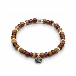 Bracciale Gerba Da Uomo Stone Theodore 758 con Murrine, Paesina, Argento 925