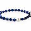 Bracciale Gerba Lab 066 Occhio di Tigre Blu Argento unisex