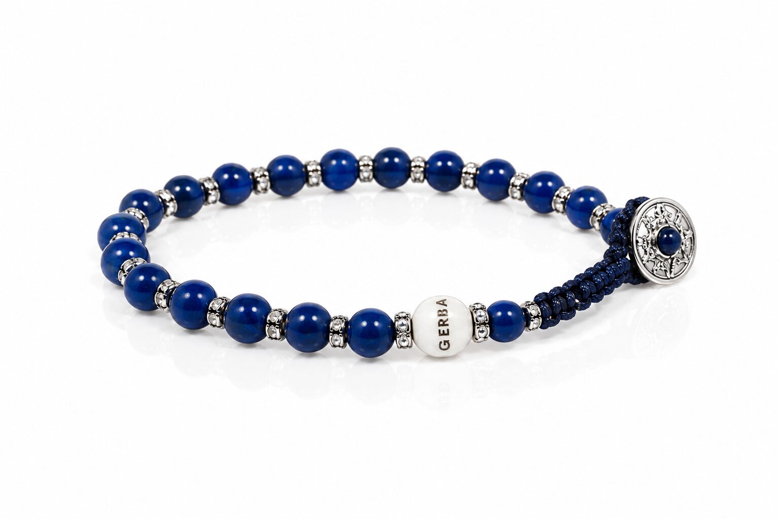 Bracciale Gerba Lab 066 Occhio di Tigre Blu Argento unisex
