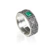 Anelo Gerba Unisex  in Malachite e Argento 925