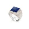 Anello Gerba Chevalier 162/6 con pietra Lapis e Argento 925