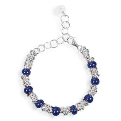 Bracciale Gerba Baby Bond 04 in Ceramica blu e Argento 925