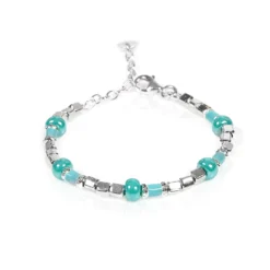 Bracciale Gerba Baby Silver 16 in Ceramica turquoise e Argento 925