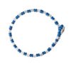 Bracciale Gerba BN 05 con cordino cerato blu e Argento 925