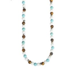 Collana Unisex Gerba C19 con pietre naturali e Argento 925