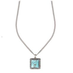 Collana Chevalier Gerba CQ04 con pietra dura Turquoise e Argento 925