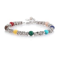 Bracciale Gerba Love Bond 15 pietre multicolor e Argento 925