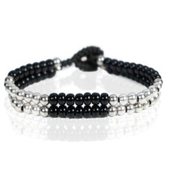 Bracciale Gerba Mon Amour Double 01 in Ceramica e Argento 925