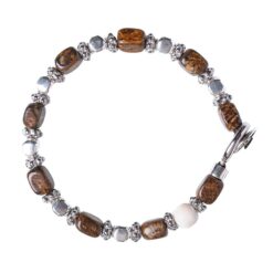 Bracciale Gerba Strange Stone 11, Bronzite e Argento 925