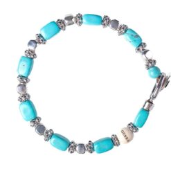 Bracciale Gerba Strange Stone 12, Pasta di Turchese e Argento 925