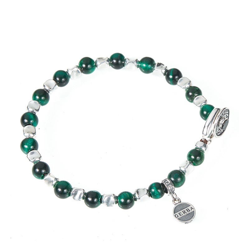 Bracciale Gerba Unisex Sun 13 con Occhio di Tigre e Unisex Argento 925