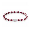 Bracciale Gerba Uomo Stone Four Red 310 con Agata rossa e Argento 925