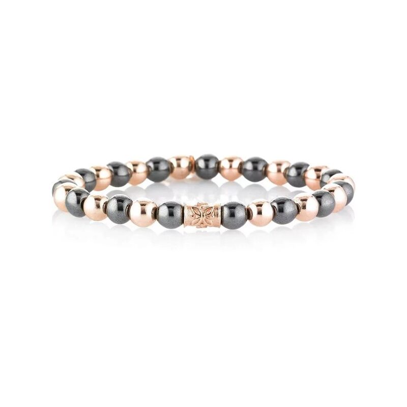 Bracciale Gerba Elastic Nicole 423 con pietre Ematite e Argento 925