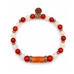 Bracciale Gerba Elastic Chantal 703 Agata, Corniola e Argento 925