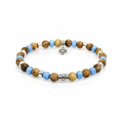 Bracciale Gerba Da Uomo Stone George 757 con Paesina, ceramica e Argento 925