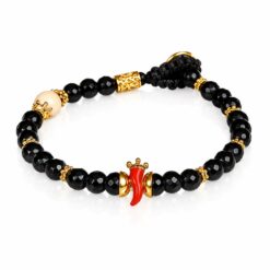 Bracciale Gerba Horn Collection 16 con pietre dure e Argento 925 placcato oro