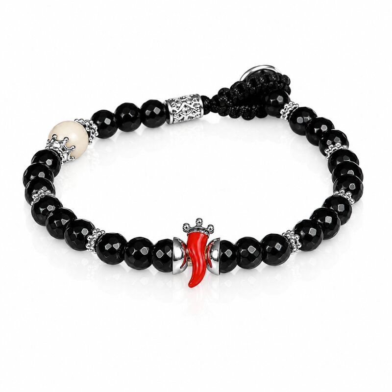 Bracciale Gerba Horn Collection 16 con pietre dure e Argento 925