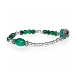 Bracciale Gerba Mon Amour 20 in Occhio di Tigre verde e Argento 925